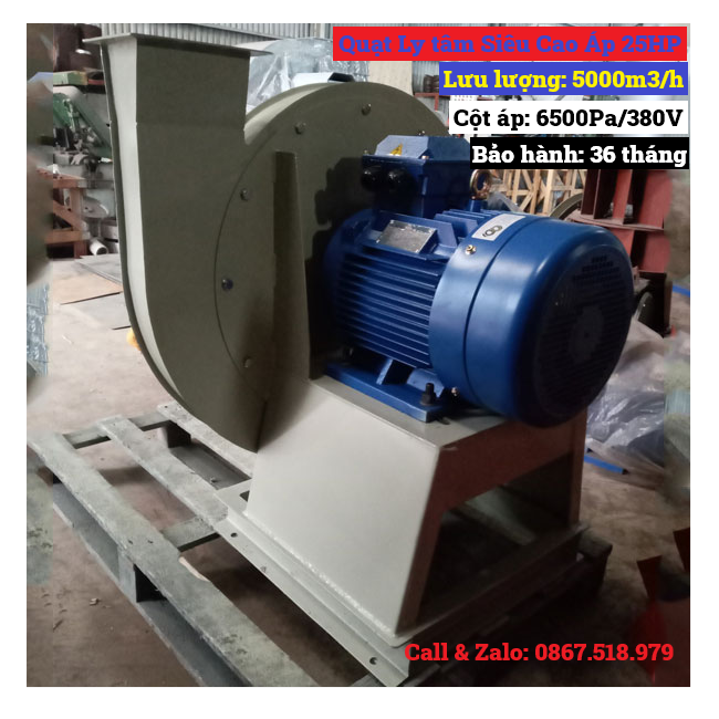 quạt ly tâm siêu cao áp 25hp